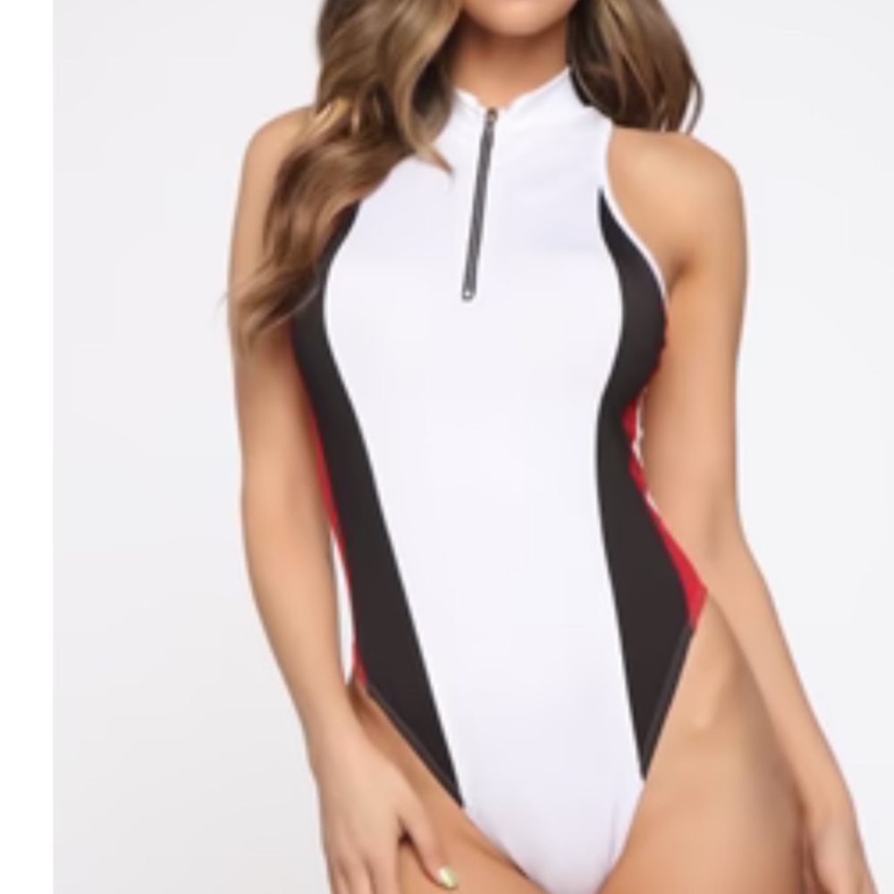 Black/Red Combo Bodysuit